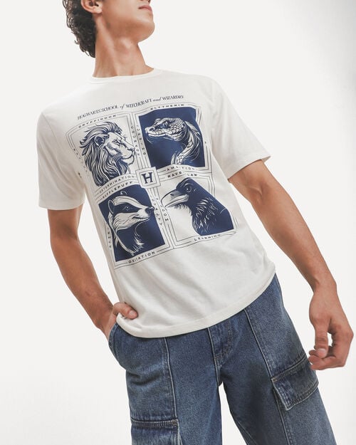 Playera Hogwarts Blanca