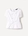Blusa Blanca Mo&ntilde;os,BLANCO