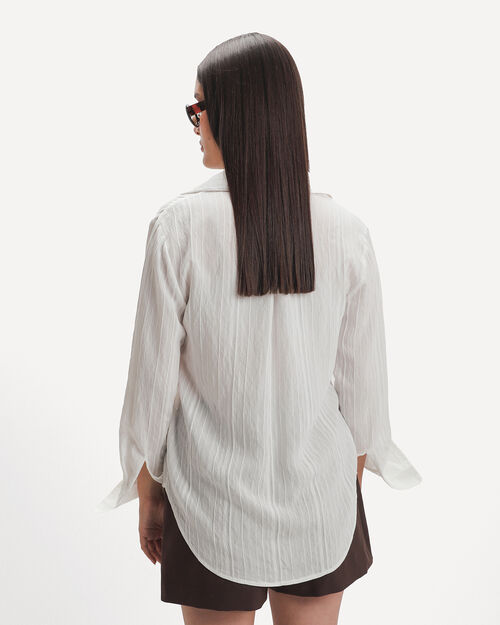 Camisa Blanca Texturizada