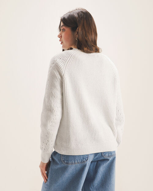 Suéter Blanco Tejido