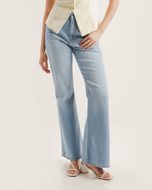 Jeans Fit Flare Azul