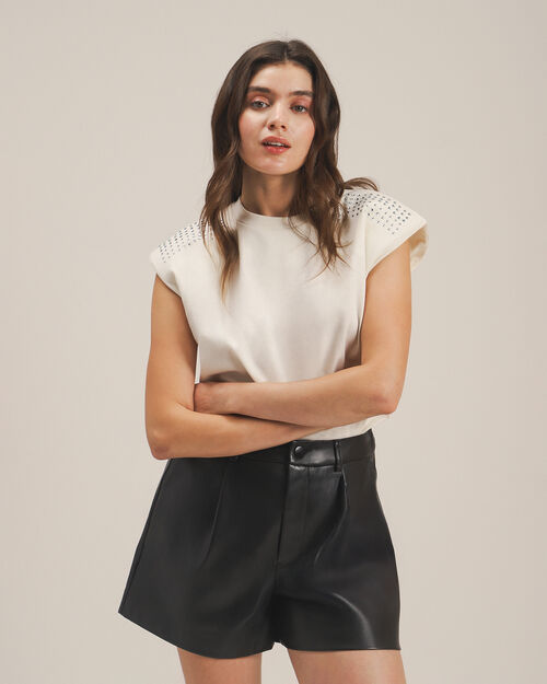 Playera Beige Aplicaciones