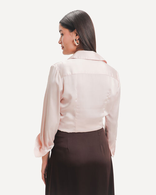 Camisa Satinada Rosa