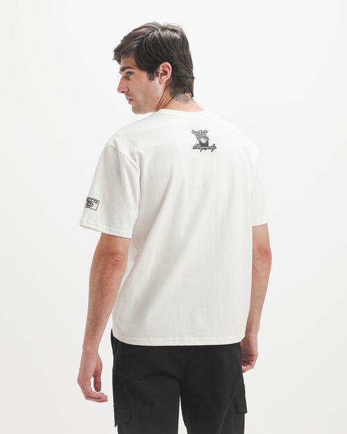 Playera Blanca Estampada