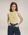 Crop Top Cuello Halter,AMARILLO CLARO