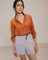 Blusa Túnica Manga 3/4,NARANJA TERRACOTTA