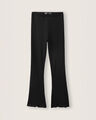 Leggings Flare De Rib,NEGRO