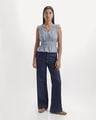 Wide Leg Jeans Marino,AZUL MARINO