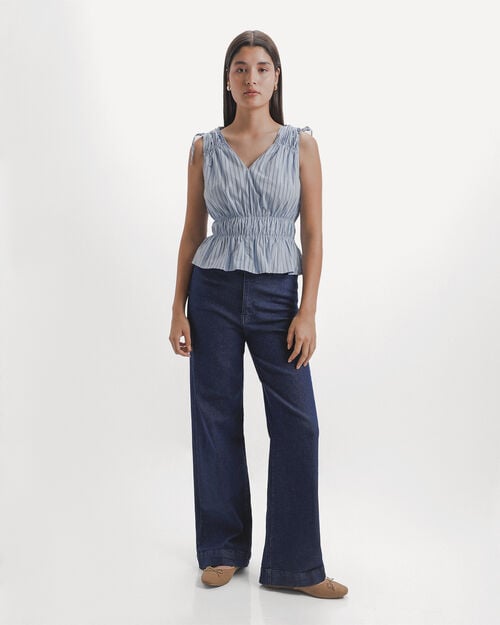 Wide Leg Jeans Marino