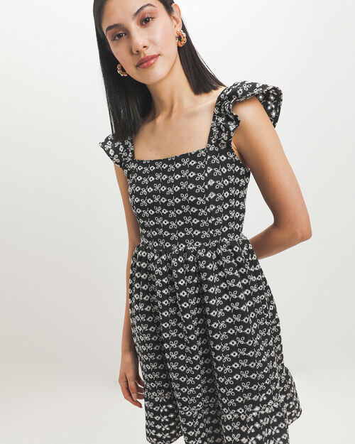 Vestido Corto Eyelet