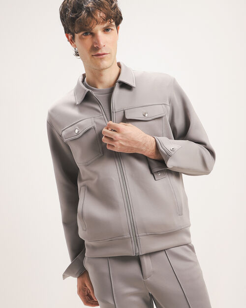 Chamarra Gris Fit Relaxed