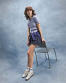 Polo Cropped Azul,AZUL PASTEL