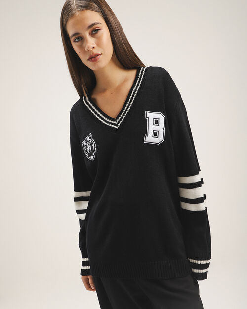 Su&eacute;ter Relaxed Negro