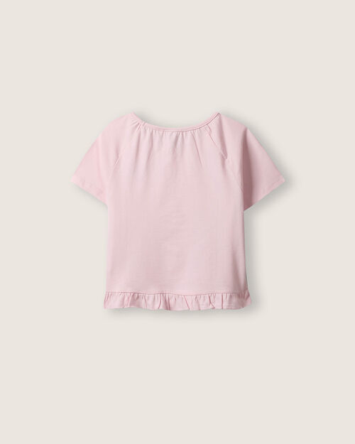 Playera Diseño Con Volante Lila