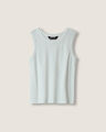Tank Top De Rib Rosa,AZUL PASTEL