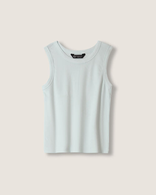 Tank Top De Rib Azul
