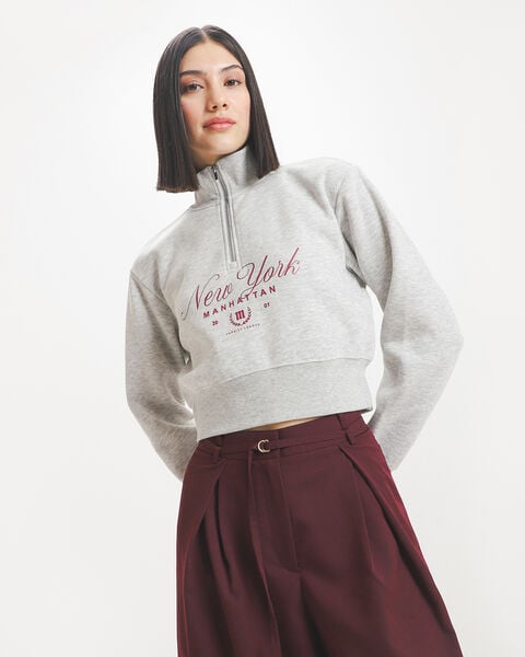 Sudadera Gris Zipper
