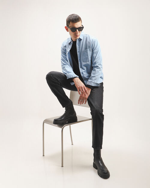 Camisa Azul Fit Relaxed