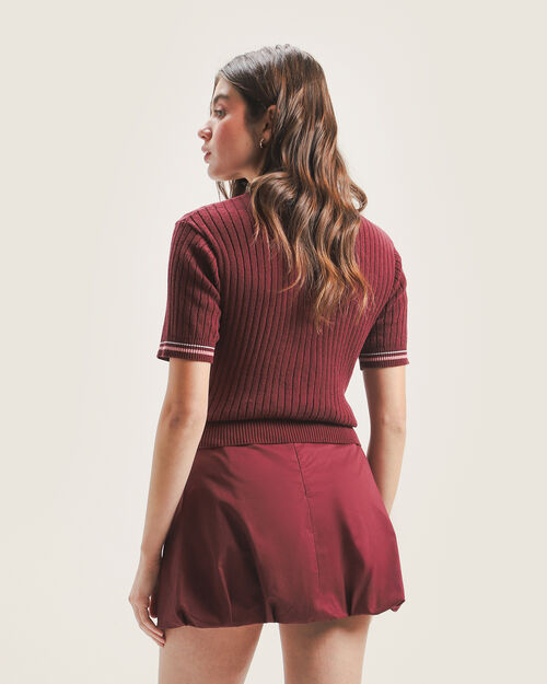 Polo Roja De Punto