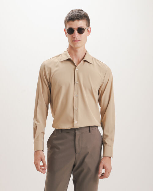 Camisa Caqui Lisa