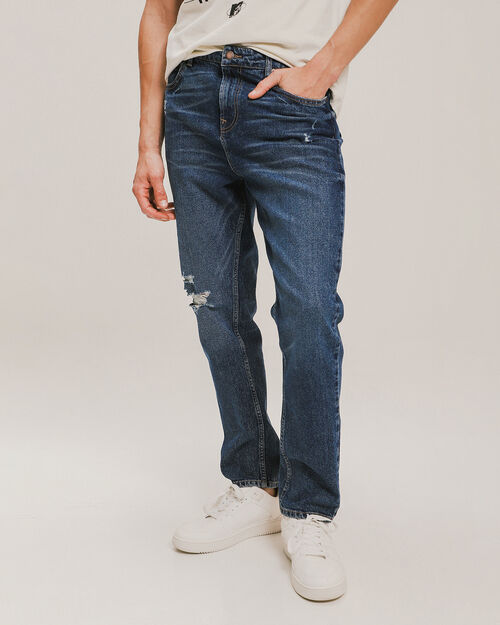 Jeans Fit Relaxed Con Destrucción