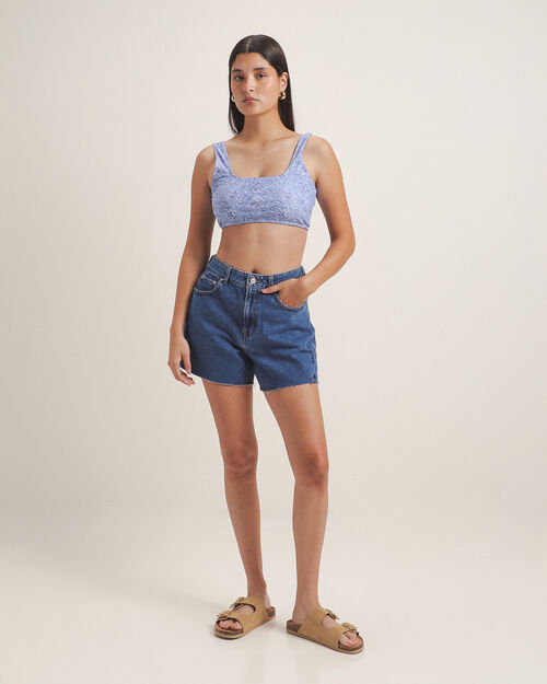 Short Azul De Mezclilla