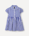Vestido Estampado Rayas,AZUL ELECTRICO