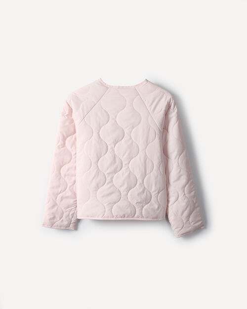 Chamarra Rosa Abullonada