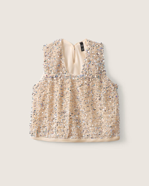 Top Plateado Lentejuelas