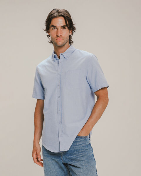 Camisa Casual Azul