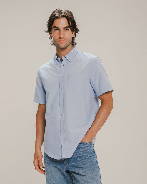 Camisa Casual Azul