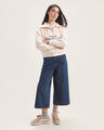 Jeans Fit Culotte,AZUL MARINO