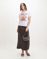 Falda Midi Animal Print,CAFE OBSCURO