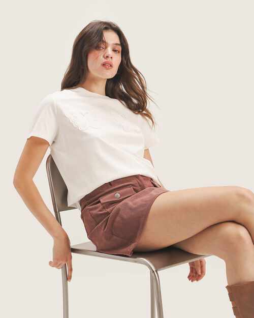 Playera Blanca Bordada