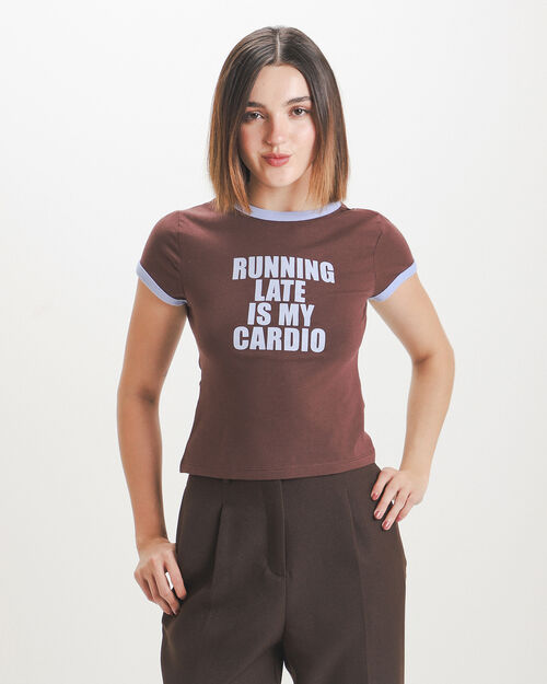 Playera Caf&eacute; Contraste