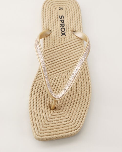 Sandalia Beige Pata De Gallo