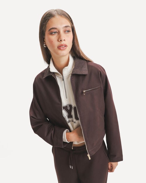 Chamarra Caf&eacute; Zipper