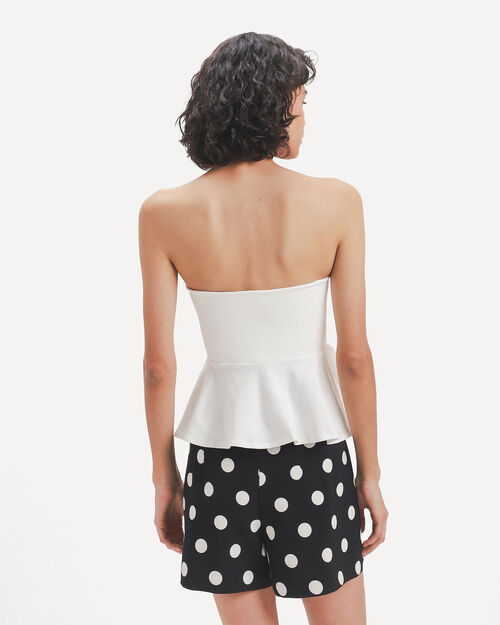 Blusa Peplum Blanca