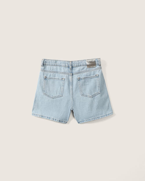 Short Azul Con Bolsillos