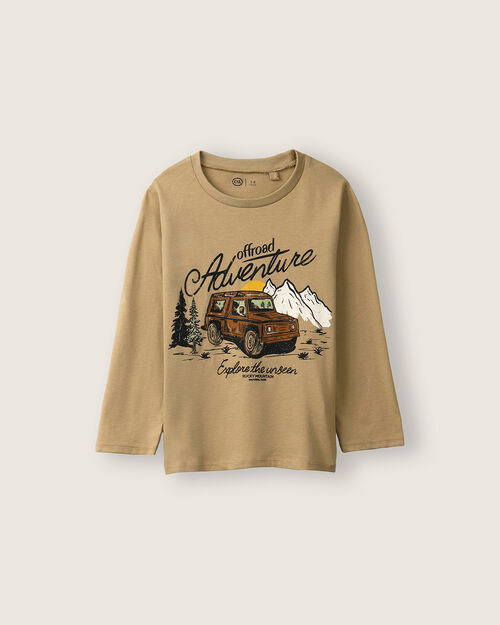 Playera Beige Manga Corta