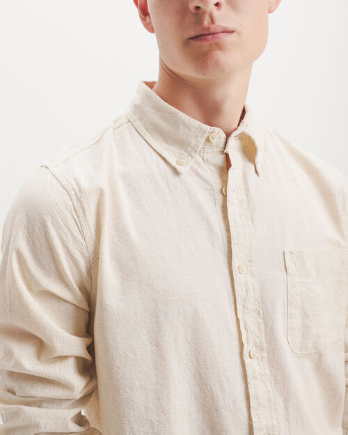 Camisa Beige Manga Larga