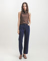 Jeans Straight Costuras,AZUL ACERO