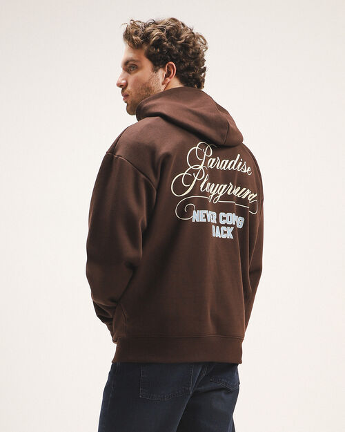 Sudadera Caf&eacute; Cerrada