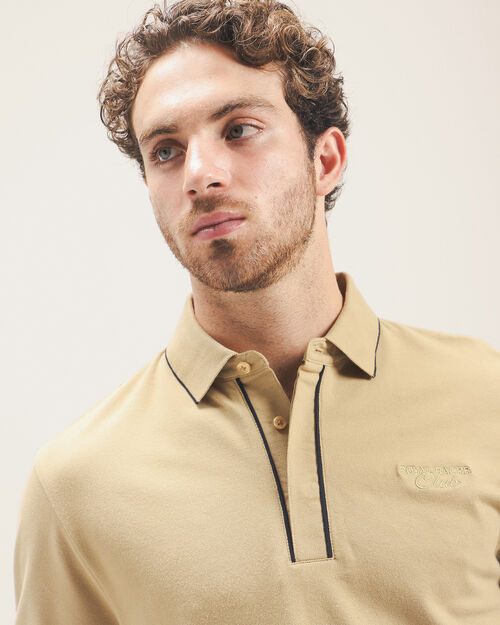 Polo Manga Corta Beige