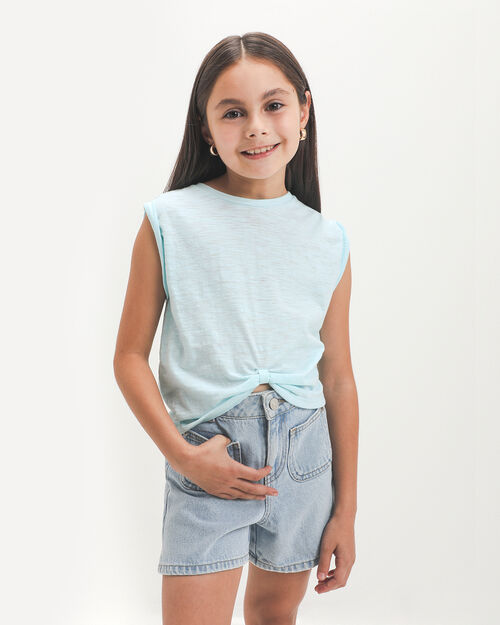 Playera Sin Mangas Azul