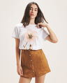 Playera Beige Manga Corta,BLANCO P2