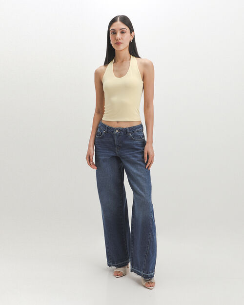 Jeans Fit Wide Leg Marino