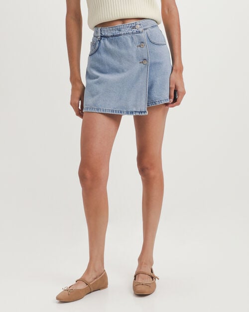 Short Falda De Mezclilla
