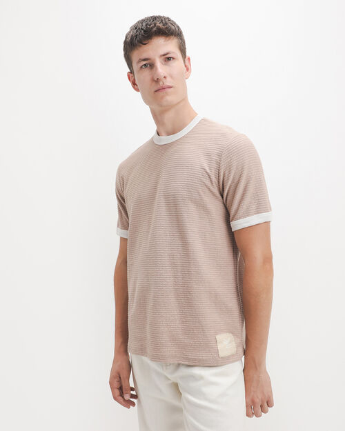 Playera Beige Contraste