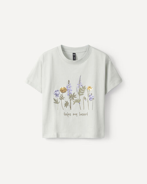 Playera Fit Boxy Flores